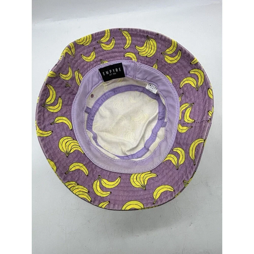 Empyre Purple Banana All Over Print Bucket Hat 100% Cotton Skate Streetwear